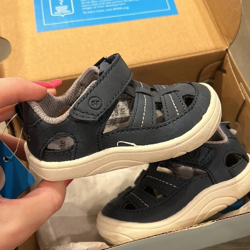 Stride Rite Kids Navy Sandals